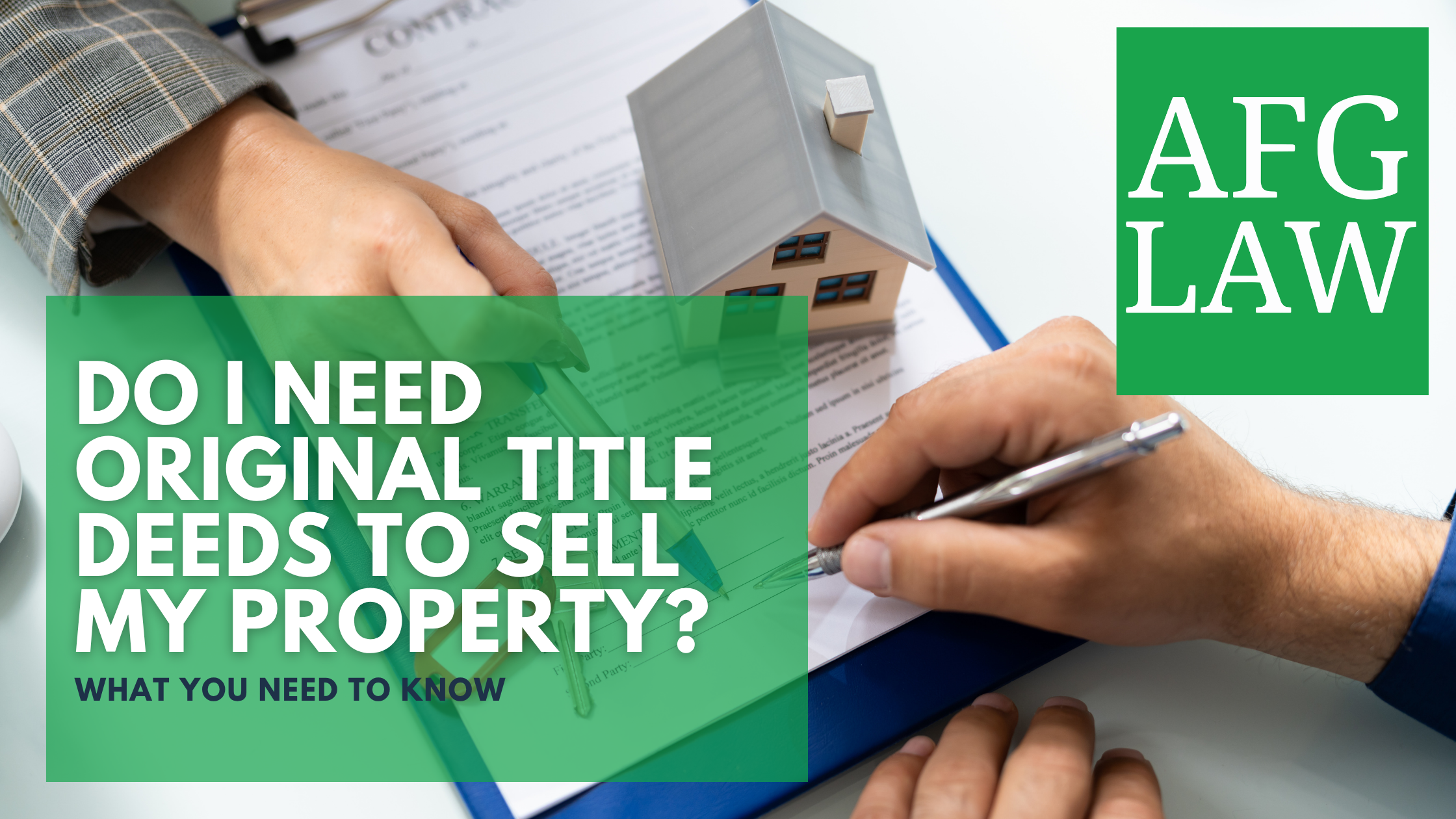 Do I Need Original Title Deeds to Sell My Property?